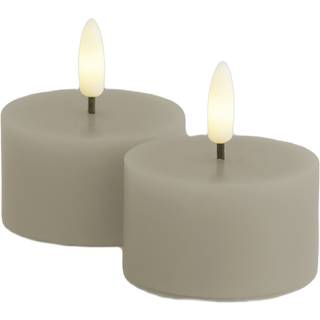 Sirius Sille LED-fyrfadslys varm grå 2 stk Ø6x3,4 cm