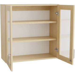 Mora Overskab 800x800x320mm birk laminat/glas