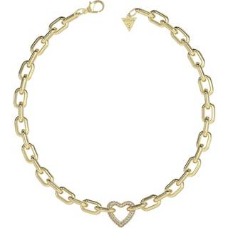 Guess JUBN05015JWYGT/U Crystal Heart Necklet - J42273