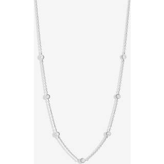 Simply Silver Simply Silver Silver Tone 925 Station Crystal Necklace