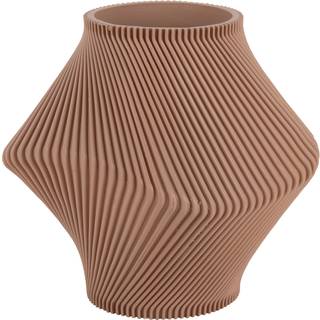Vase Twisted Rib Ø18cm polyresin brun