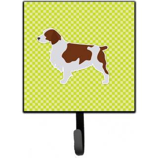 """" Caroline's Treasures Welsh Springer Spaniel Checkerboard Green Leash eller Key Holder BB3800SH4 Small Multicolor """"