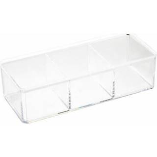 Five - Kasse med låg - Transparent - 22,9cm x 9,4cm x 8,3cm - Agnete
