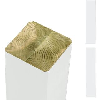 Plus Omlimet stolpe/drager 9×9×208 cm i Hvid RAL 9010