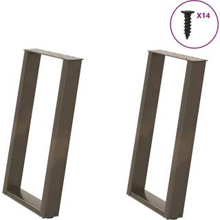 Sofabordben U-Formet Stål - Naturfarvet / 60 x (72-73) cm