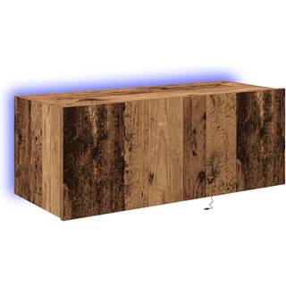 Tv Vægskab Gammelt Træ 80 X 35 X 31 Cm Konstrueret Træ