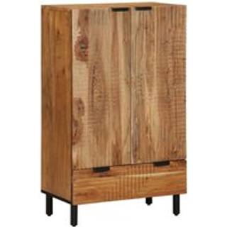 Highboard med hylde Brun 60 x 33 x 100 cm Massivt akacietræ