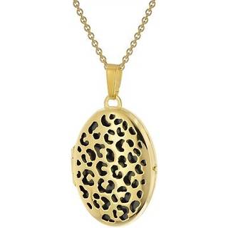 trendor 28168 Damen-Kette mit Medaillon Gold auf Silber 925