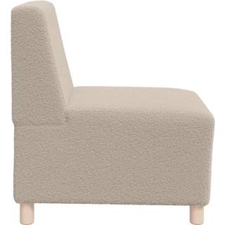 modulær sofa uden armlæn lysegrå 55 cm krøllet uldlignende stof