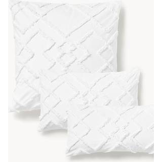 Bomuldspercale pudebetræk Faith med tuftet udsmykning