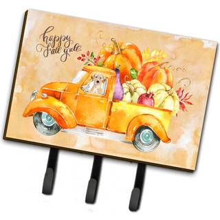 Caroline's Treasures Fall Harvest Yellow Labrador Retriever Leash eller Key Holder Hooks