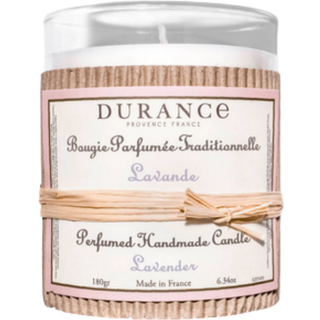 Durance duftlys med lavendelduft.