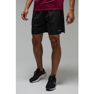 Mens Black Man Active 7inch Perforated Grid Short