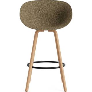 Normann Copenhagen Mat Barstol Med Ryg 75 cm Bøg/Sort/Seaweed