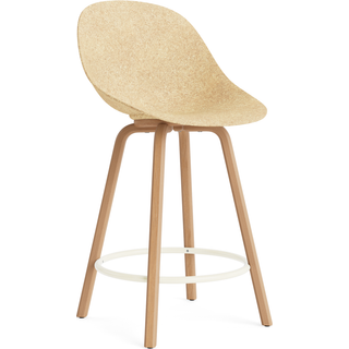 Normann Copenhagen Mat Barstol Med Ryg 65 cm Bøg/Creme/Hemp