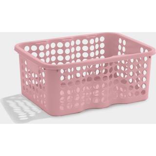 Opbevaringskurv i plast Nordiska Plast Rondo, gammelrosa, 385 x 295 x 170 mm, 12 liter