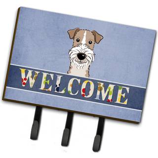"""" Caroline's Treasures BB1433TH68 Wire Haired Fox Terrier Welcome Leash eller Key Holder Large Multicolor """"