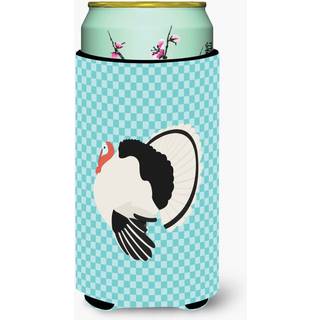 """"Caroline's Treasures Royal Palm Turkey Blue Check Dekorative Can Hugger Tall Boy Multicolor""""