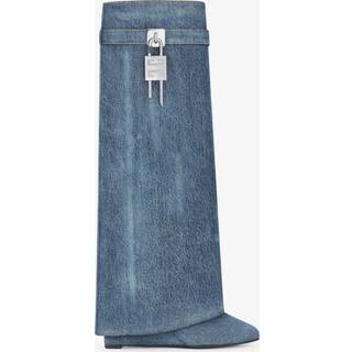 Givenchy Shark Lock 90 denim knee-high boots - blue - EU 42
