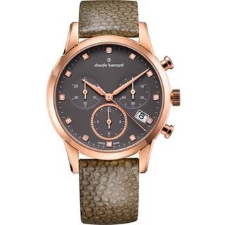 Claude Bernard 10231-37R-TAPR1 Damenuhr Classic Chronograph 35mm 5ATM