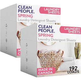 Rene mennesker vaskeri Detergent ark- Genanvendelig emballage Hypoallergenisk pletbek?mpelse fungerer med alle maskiner inklusive HE (384 t?ller