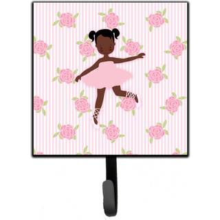 """" Caroline's Treasures Ballerina African American Ponytails Wall Hook Small Multicolor """"