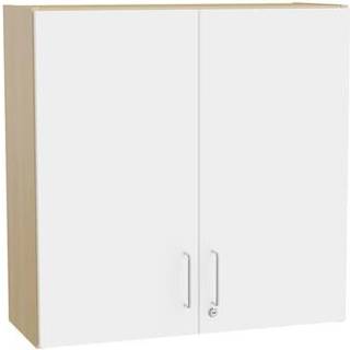 Mora overskab 800x800x320mm i hvid laminat med cylinderlås