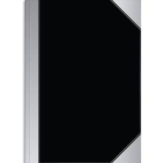 Rhino Kina notesbog 70g linjeret A4 sort/sølv