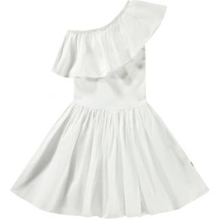Molo Chloey Short Sleeve Dress Crisp White 134/140 cm Hvid 134/140 cm kvinde