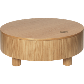 Ferm Living Olles Sofabord Med Opbevaring 80 Cm - Sofabord efinér Eg - 1104271044