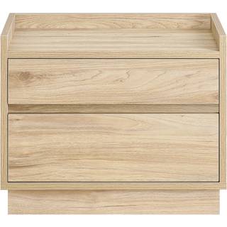 SoBuy Natbord i Natur - Pladsbesparende med 2 skuffer