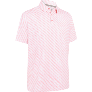 Callaway Golf Callaway Apparel Pink Twill Print Polo Shirt
