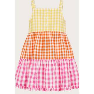 Monsoon Baby Ternet Color Block 100% Bomuld Kjole12 - 18 måneder (80 - 86cm)