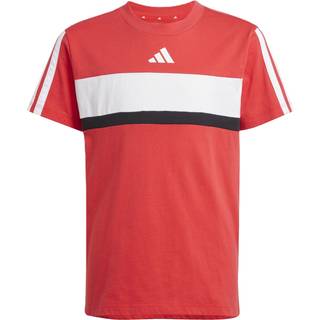 adidas adidas Red/White Seasonal Essentials Tiberio 3-Stripes T-Shirt Kids