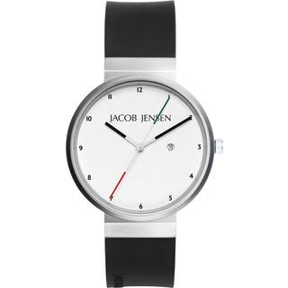 Jacob Jensen 646 Herrenuhr Titan Quarz Schwarz/Weiß
