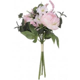 Buket i lyserød og hvid kunstig