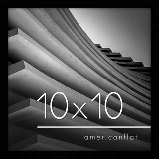 AmericanFlat 10x10 Billedramme i sort - tynd gr?nsefotosamme med knust resistent glas h?ngende hardware og staffeli - firkantet billedramme til v