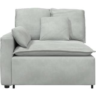 modulopbygget sofaarmlænsendemodul med hynder 100 cm lysegrå