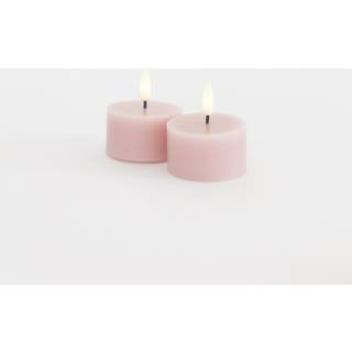 Sirius Sille LED-fyrfadslys rosa 2 stk Ø6x3,4 cm