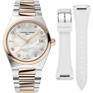 Frederique Constant FC-240MPWD2NH22B Damenuhr Highlife Ladies Quartz 8 Diamonds Set 31mm 5ATM