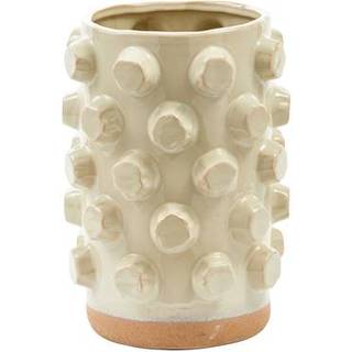 POLSPOTTEN Vases - 'Structure' vase, beige in BEIGE Ceramic
