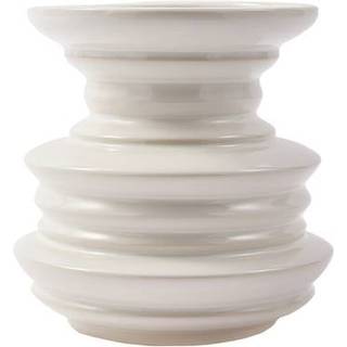 POLSPOTTEN Vases - 'Stacked Plates' vase, white in WHITE Ceramic