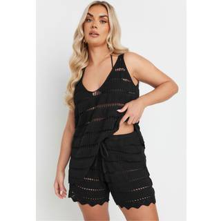 Yours Curve Yours Curve Black Beachwear Co-ord Shorts