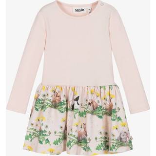 Molo Carel Long-Sleeved Dress Bunnies United 80 cm  Lyserød  80 cm  kvinde