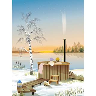 Outdoor Hot Tub - Plakat 30x40 cm fra ViSSEVASSE