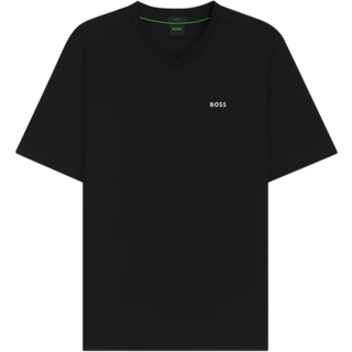 Regular fit T-shirt i bomuld med stræk og logo i kontrastfarve