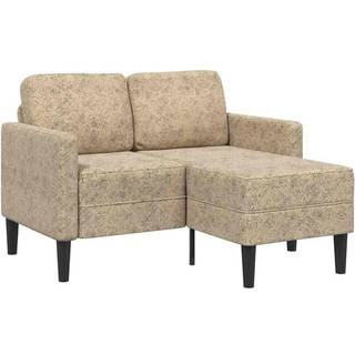 2-personers sofa med chaiselong L-formet 125 cm kunstlæder