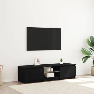 Tv-Skab Sort 140 X 38.5 X 36 Cm Konstrueret Træ