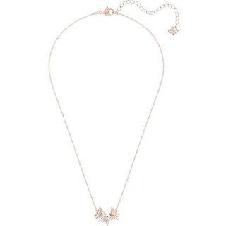 Idyllia Lilia Halskette, Schmetterling, Weiß, Roségold-Legierungsschicht