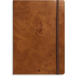 Mayland Studie A5 Forma Deluxe ugekalender tværf. brun kunstskind 2025/2026